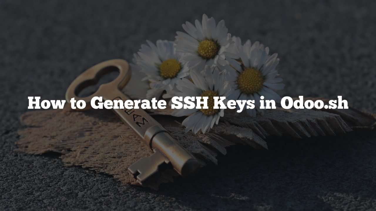 How to Generate SSH Keys in Odoo.sh