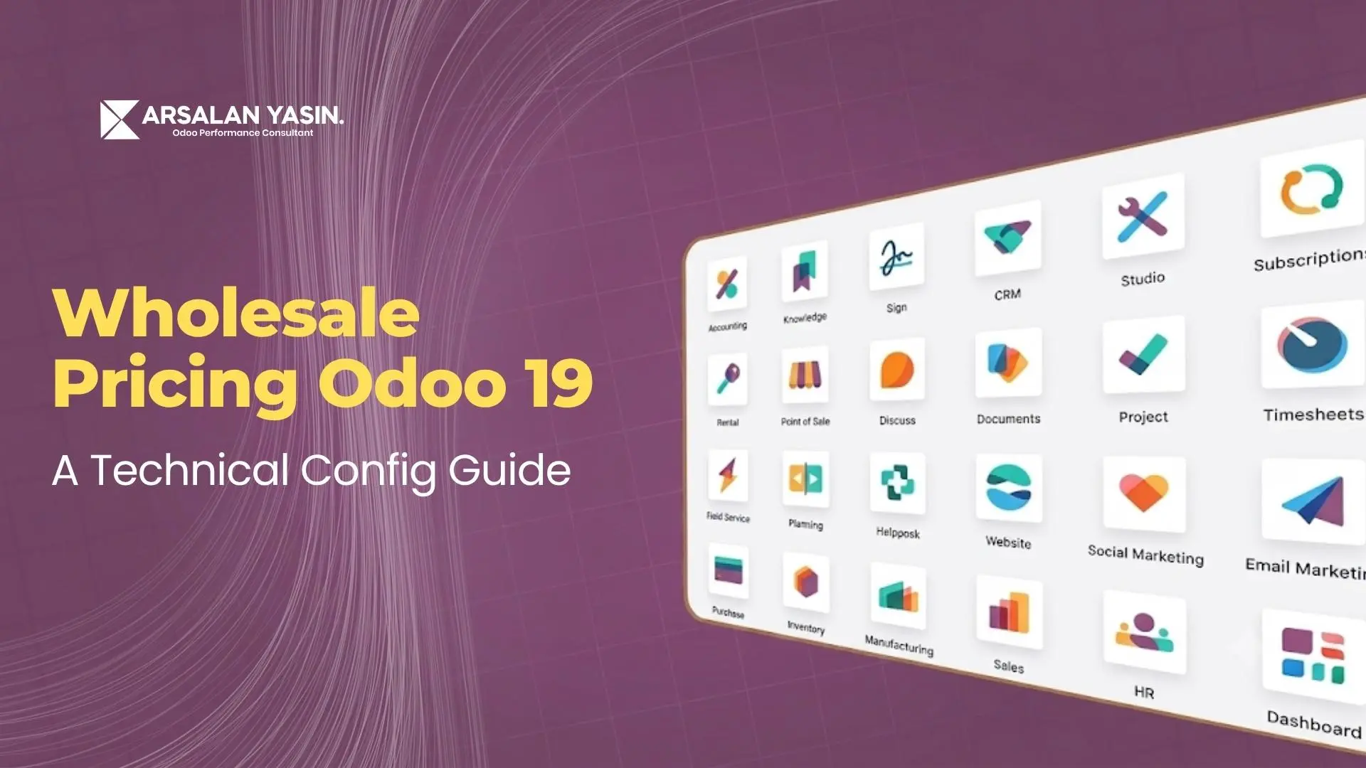 Wholesale pricing Odoo 19 setup showing a pricelist with tiered volume rules assigned to a wholesale customer